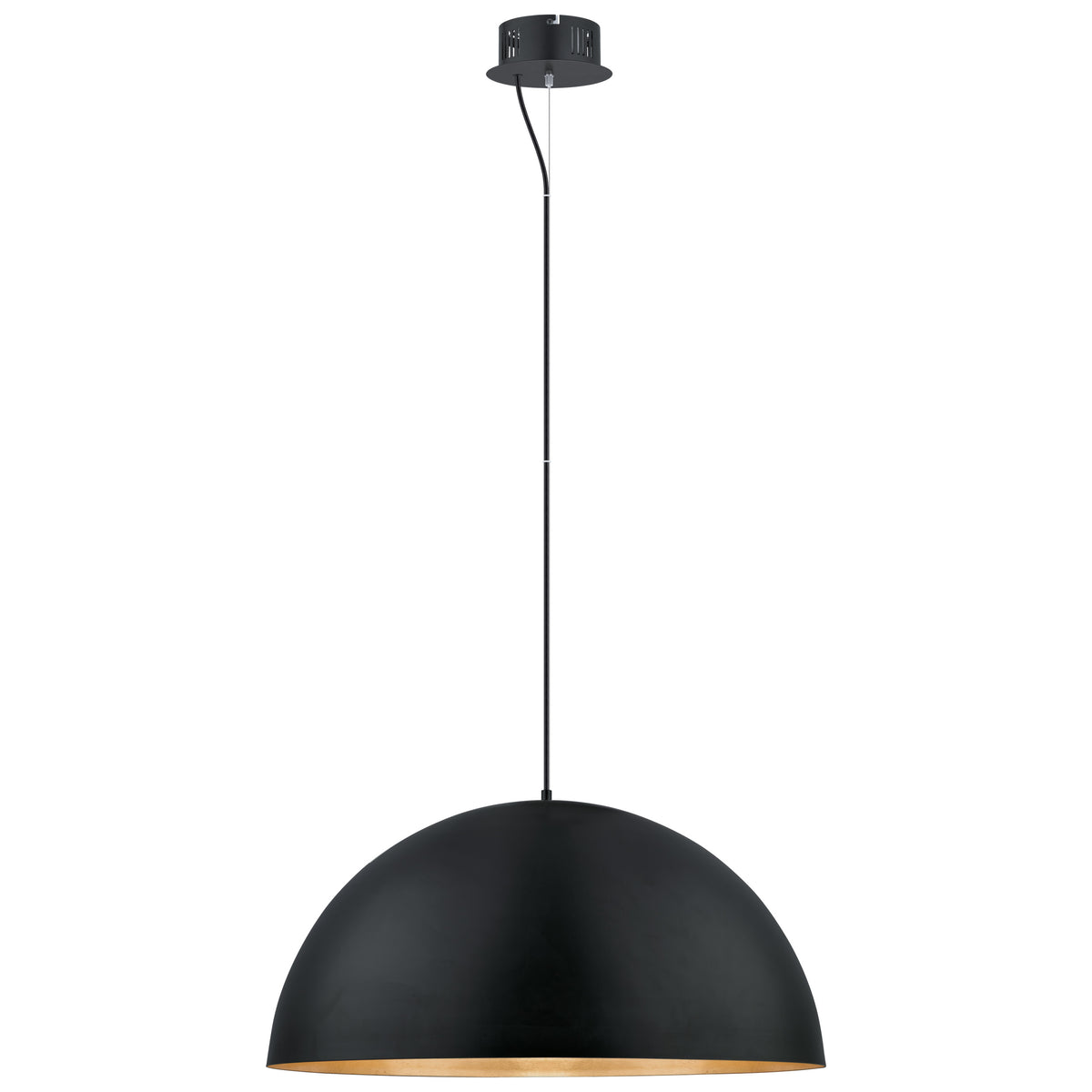 Gaetano 31" LED Pendant Light - Matte Black / Gold