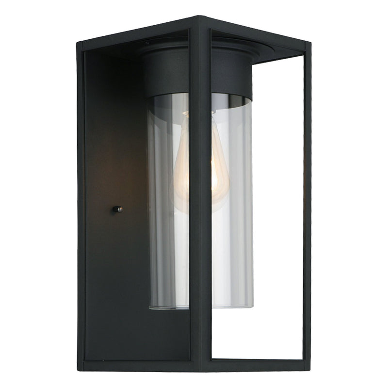 Walker Hill 15" Exterior Wall Sconce - Textured Black