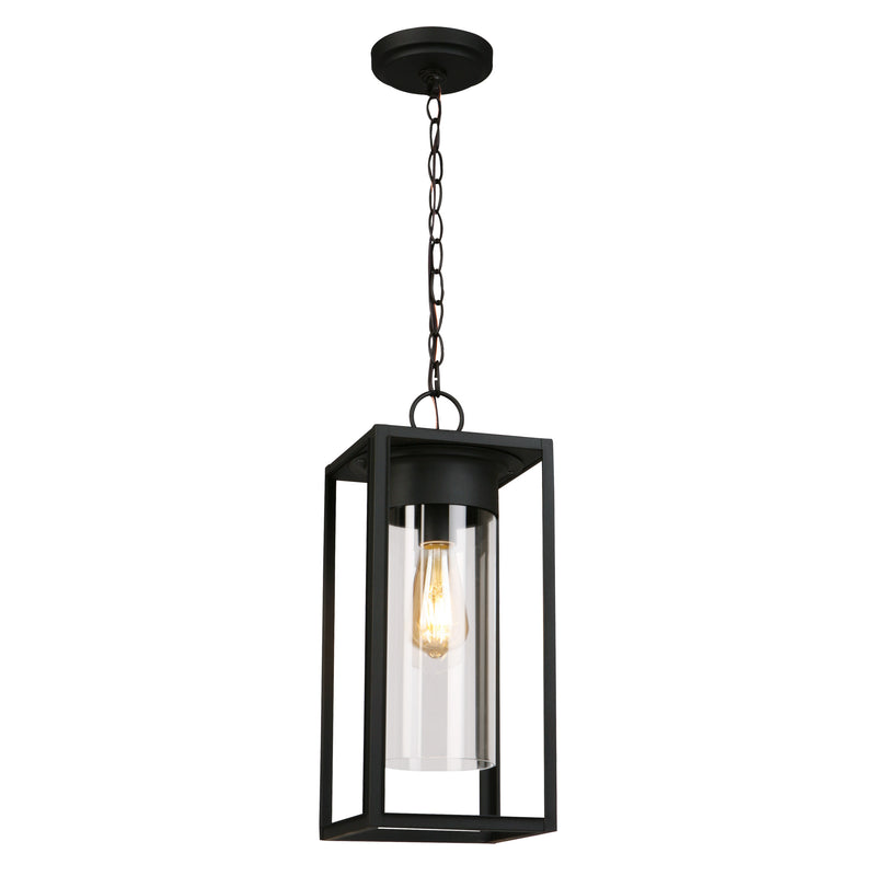 Walker Hill 7" Exterior Pendant Light - Textured Black