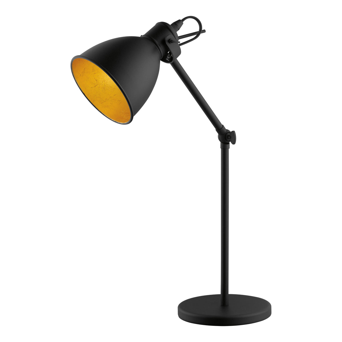 Priddy 2 17" Table Lamp - Textured Black / Gold