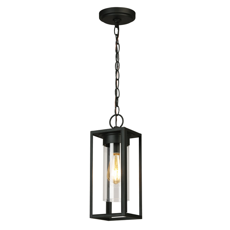 Walker Hill 5" Exterior Pendant Light - Textured Black