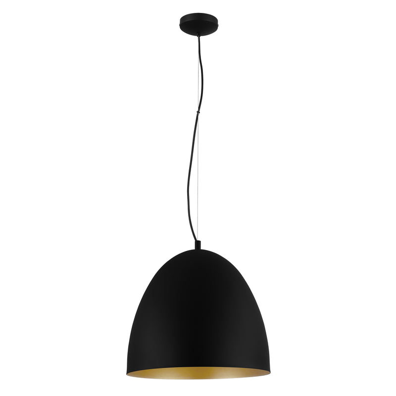 Sarabia 16" Pendant Light - Textured Black / Gold