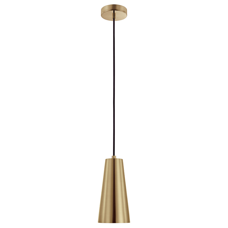 Pratella 1 5" Pendant Light - Brushed Gold