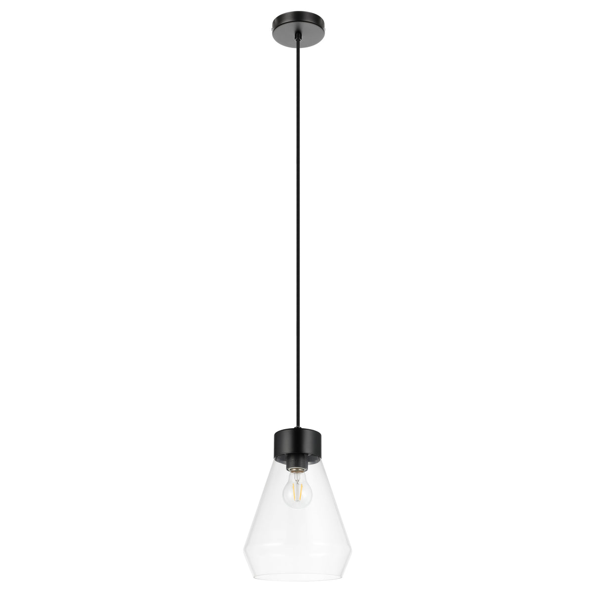Montey 8" Pendant Light - Matte Black
