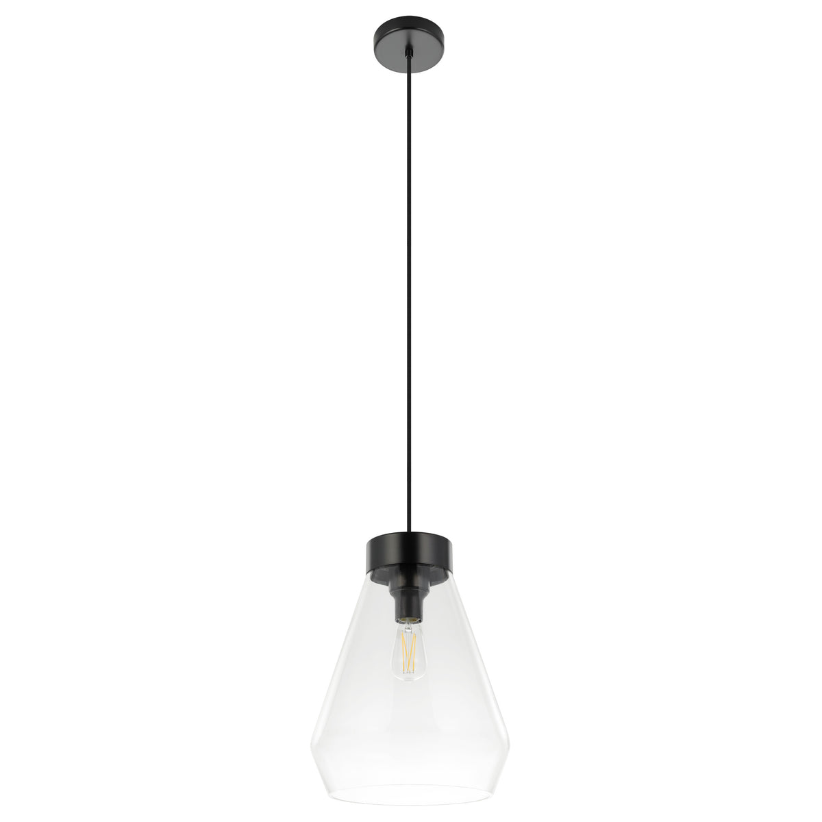 Montey 12" Pendant Light - Matte Black