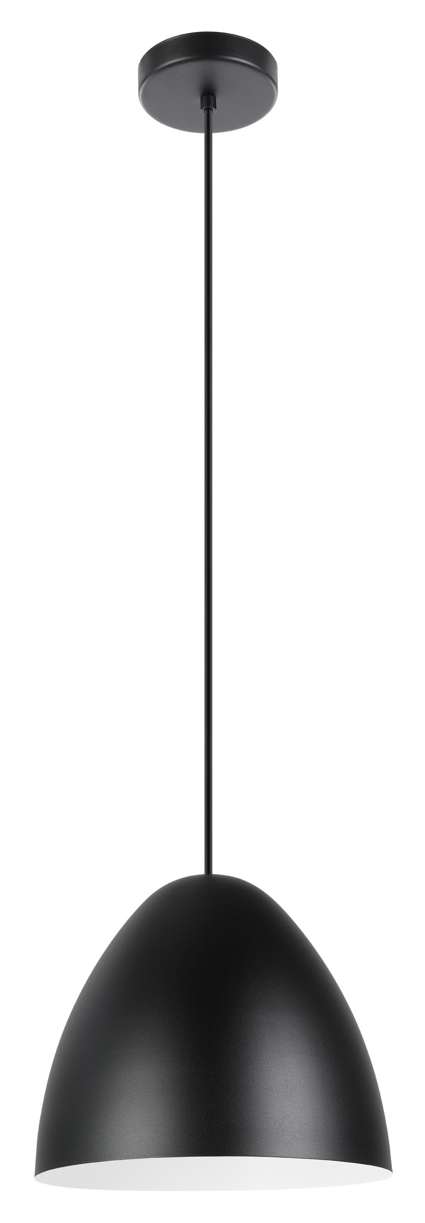 Sarabia 11" Pendant Light - Textured Black / Matte White