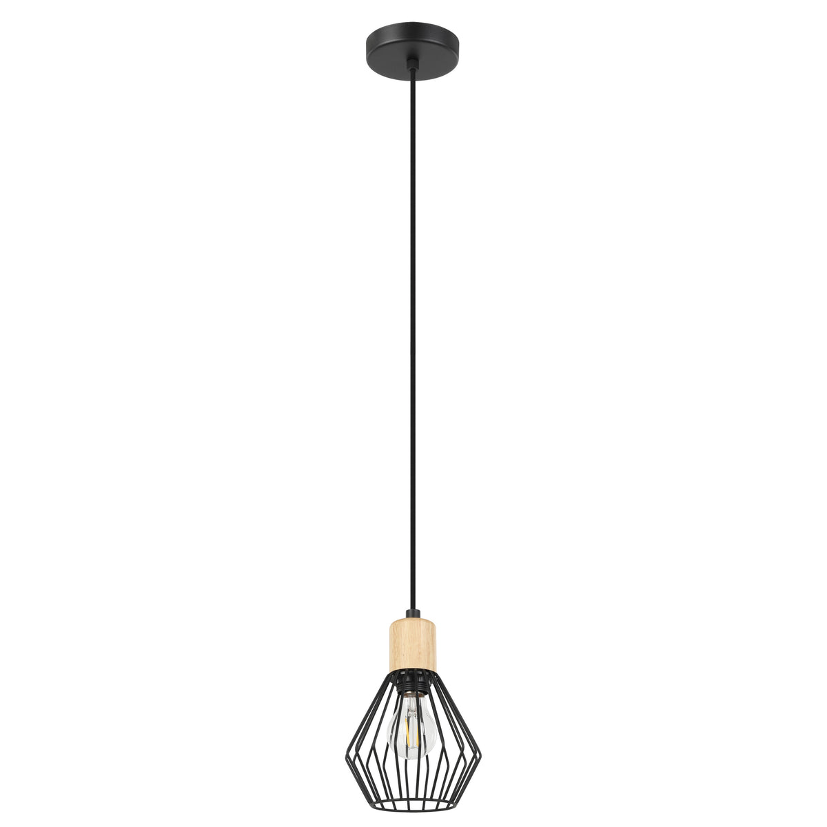 Palmorla 6" Pendant Light - Textured Black