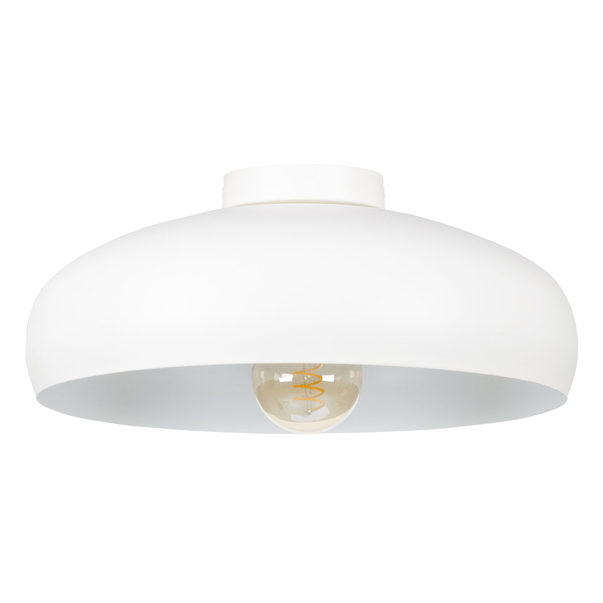 Mogano 16" Flush Mount - Textured White
