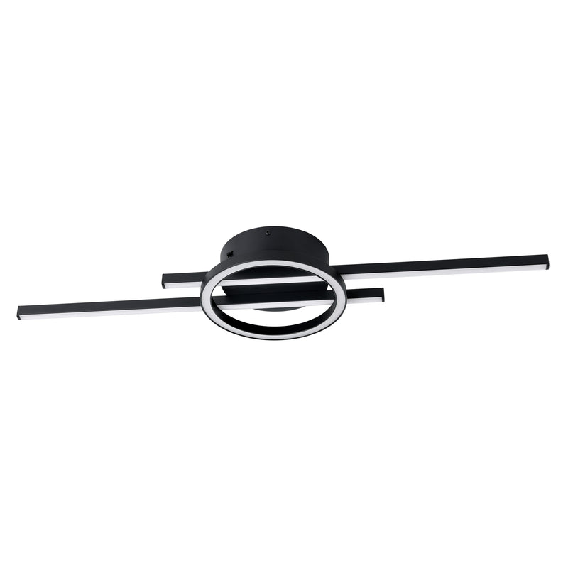 Amandolo 28" 3CCT LED Flush Mount - Textured Black