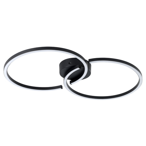 Amandolo 26" 3CCT LED Flush Mount - Textured Black