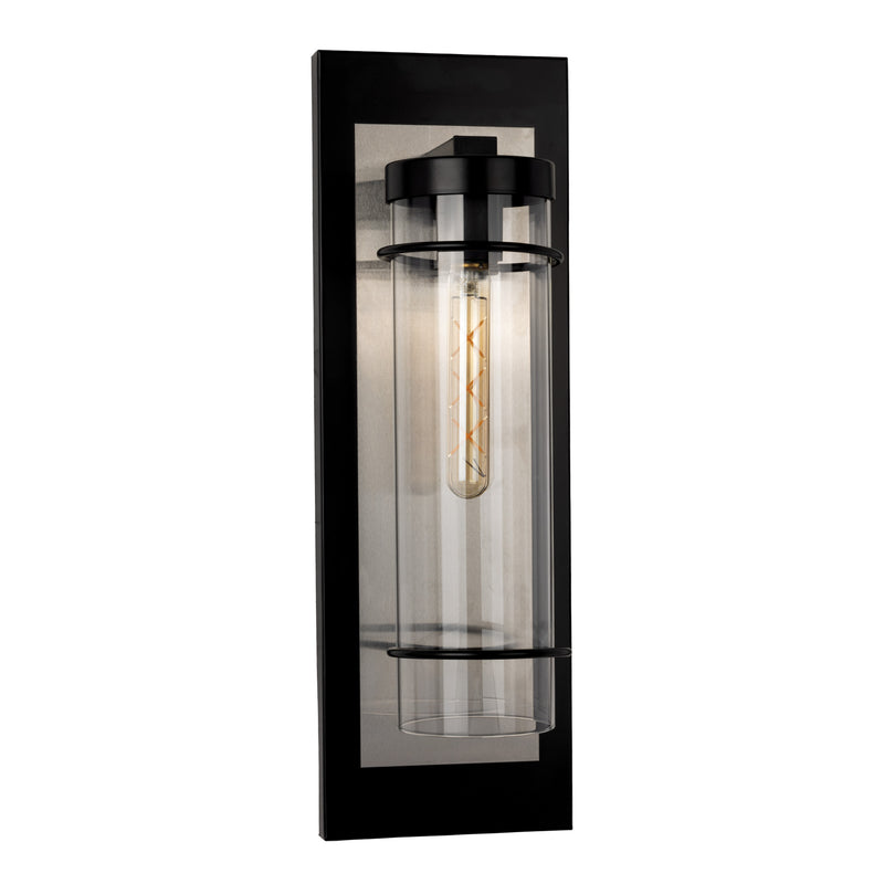 Colantro 21" Exterior Wall Sconce - Matte Black / Brushed Nickel