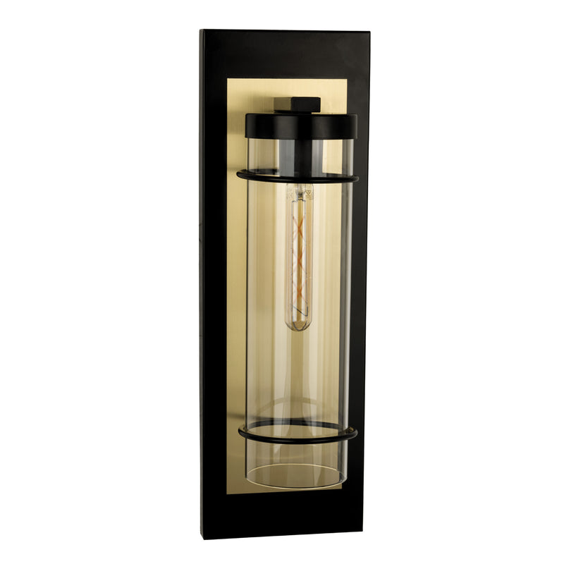 Colantro 27" Exterior Wall Sconce - Matte Black / Brushed Gold