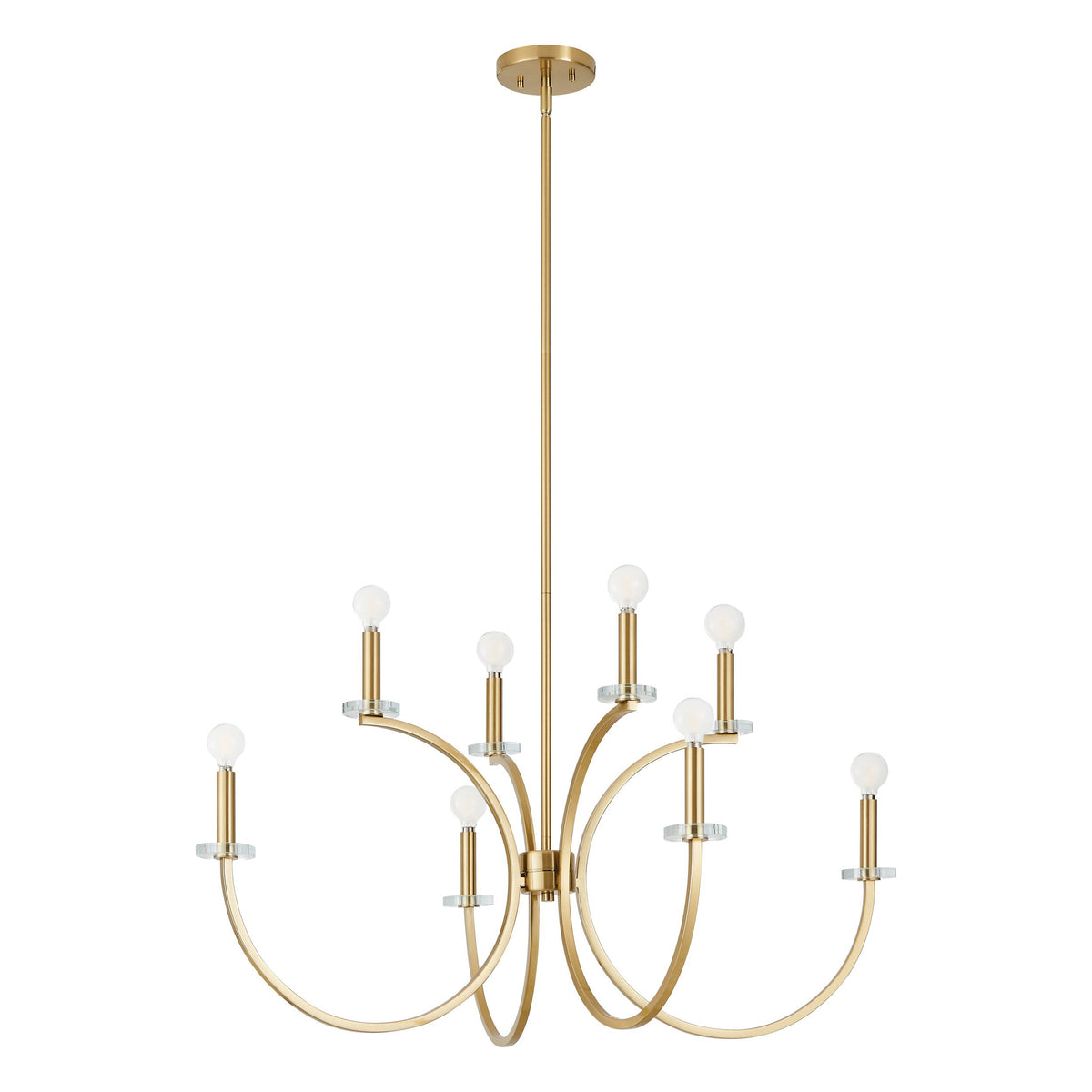 Florian 36" Chandelier - Brushed Gold / Clear
