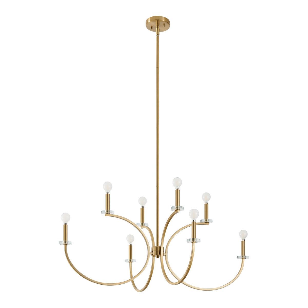 Florian 44" Chandelier - Brushed Gold / Clear