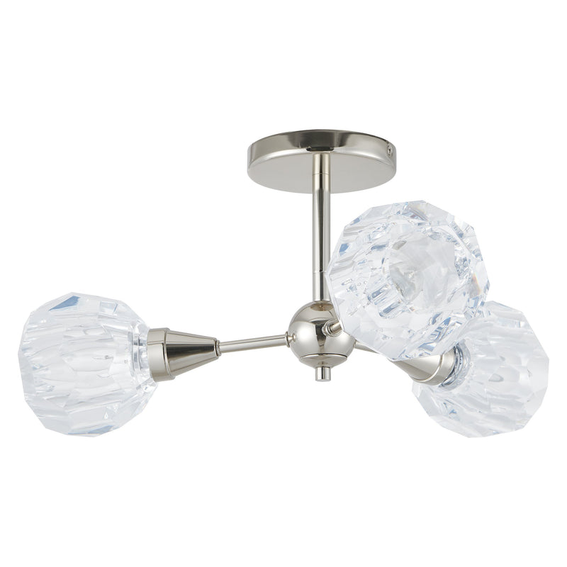 Helena 20" Semi-Flush Mount - Polished Nickel