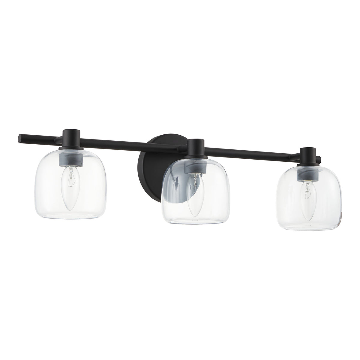 Valentina 24" Vanity Light - Matte Black / Clear
