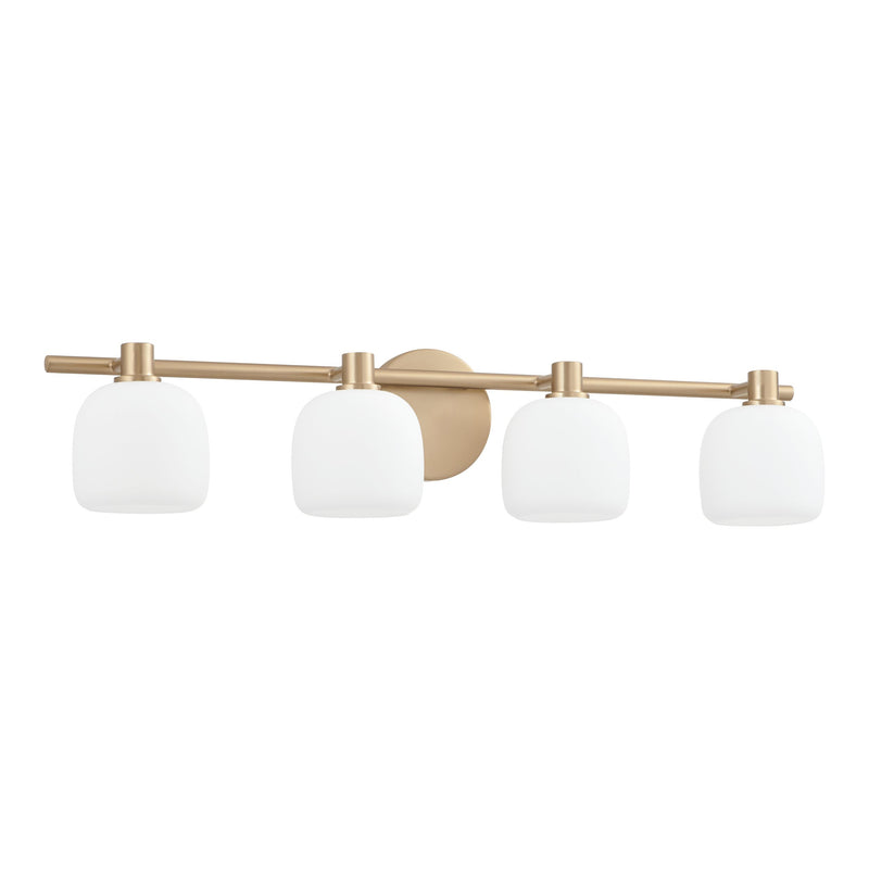 Valentina 30" Vanity Light - Champagne Gold / Etched Opal