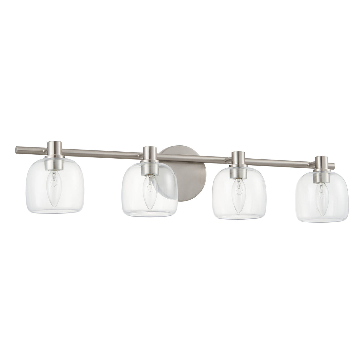 Valentina 30" Vanity Light - Brushed Nickel / Clear Glass