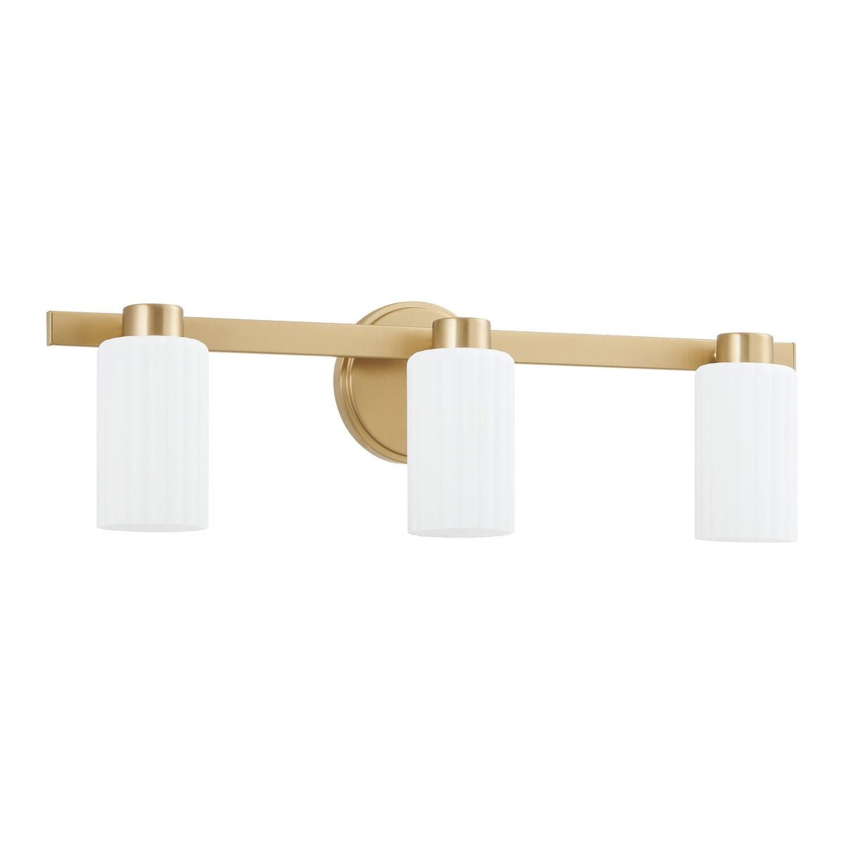 Bedminster 24" Vanity Light - Champagne Gold / Etched Opal Ribbed Glass