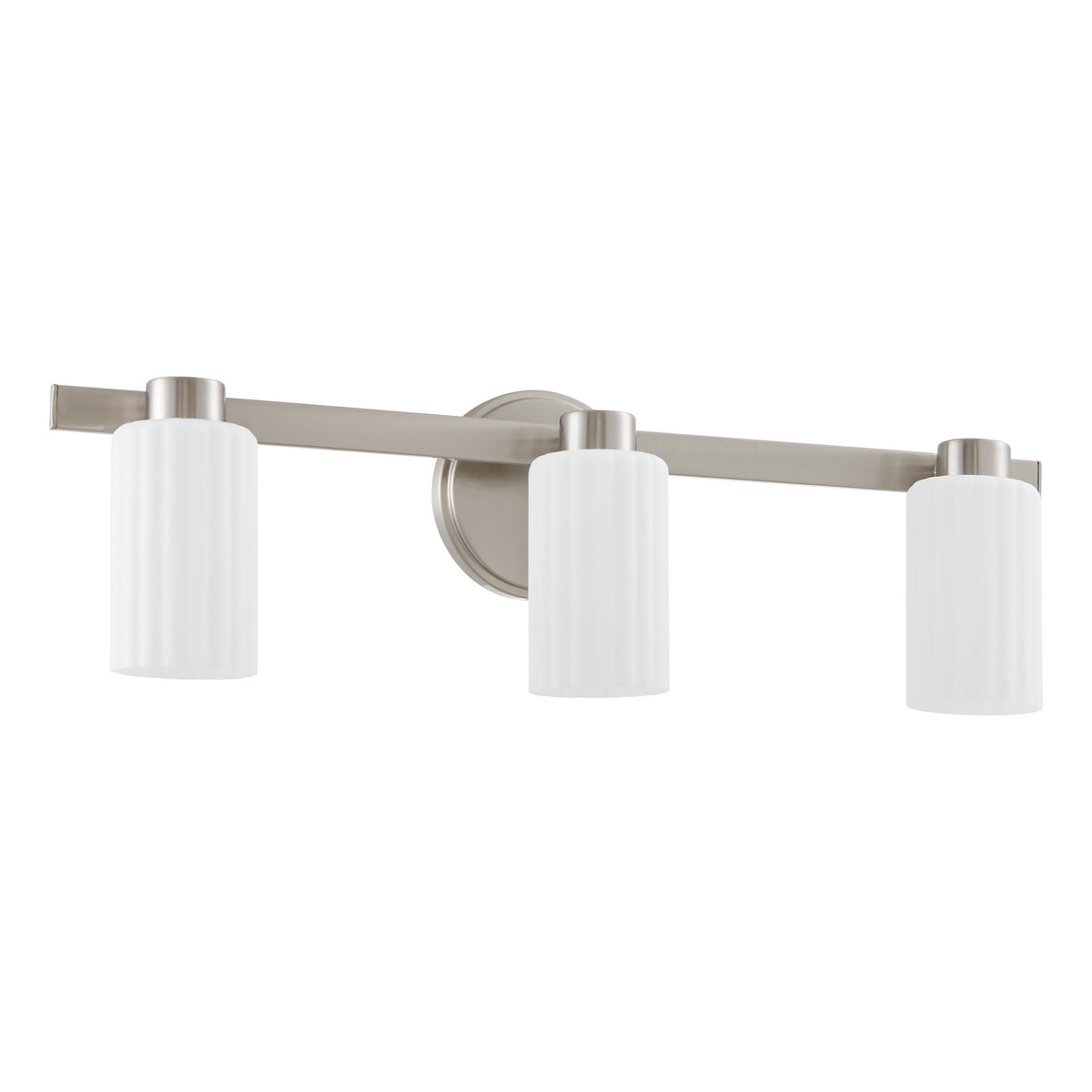 Bedminster 24" Vanity Light - Brushed Nickel / Etched Opal Ribbed