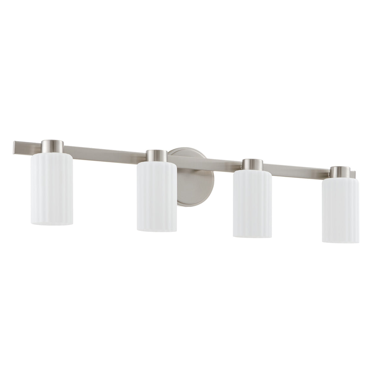 Bedminster 30" Vanity Light - Brushed Nickel / Etched Opal Ribbed