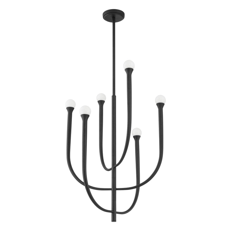 Dahlia 23" Chandelier - Plaster Black