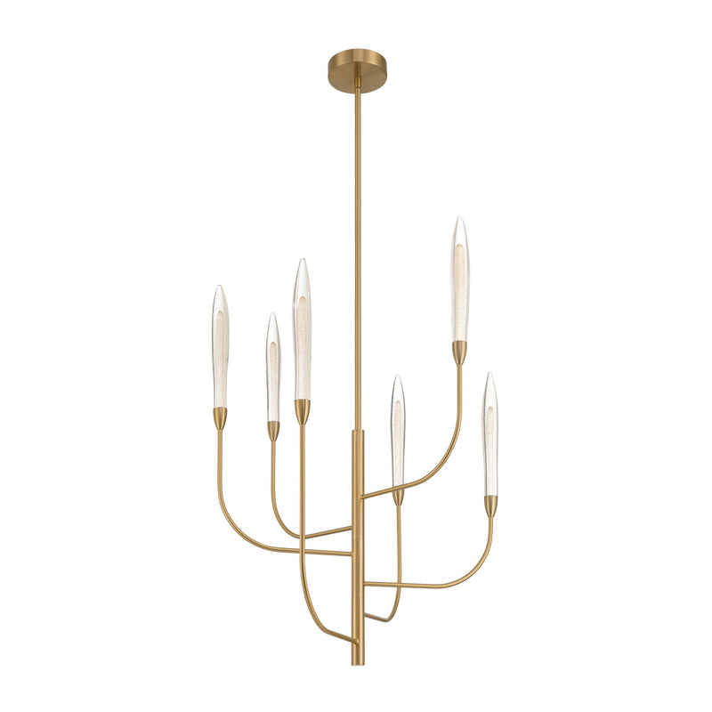 Calle 28" LED Chandelier - Brass