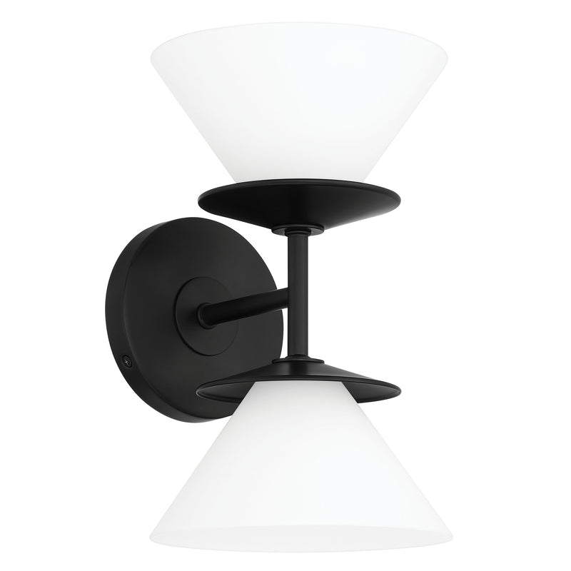 Tremolo 11" Vanity Light - Matte Black / Champagne Gold