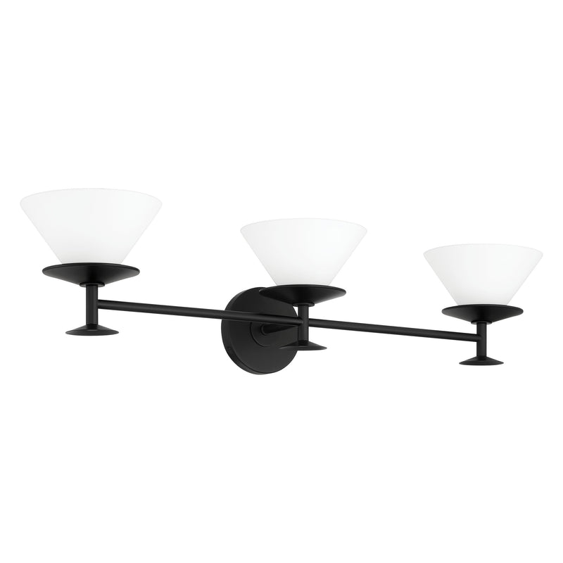 Tremolo 33" Vanity Light - Matte Black / Champagne Gold