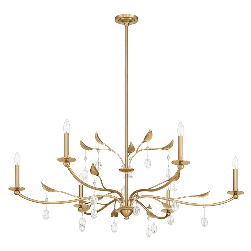 Presley 48" Chandelier - Champagne Gold / Clear