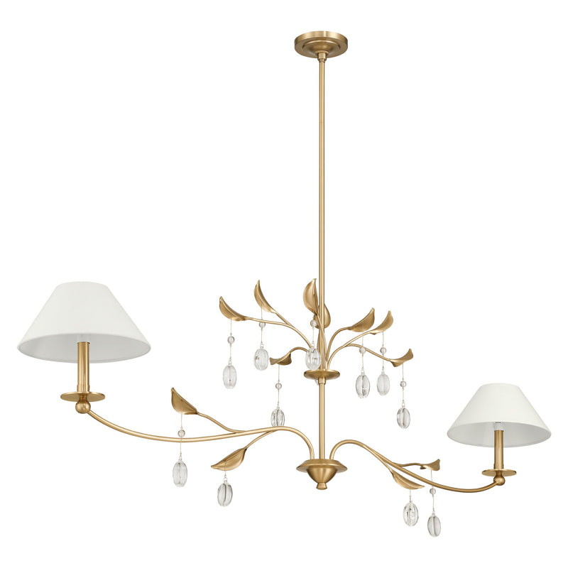 Presley 56" Linear Chandelier - Champagne Gold / Clear