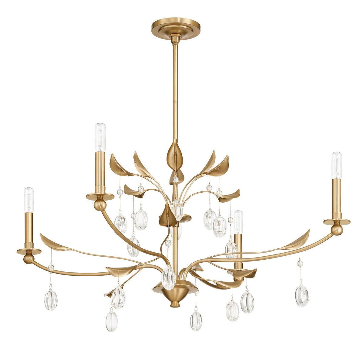 Presley 36" Chandelier - Champagne Gold / Clear