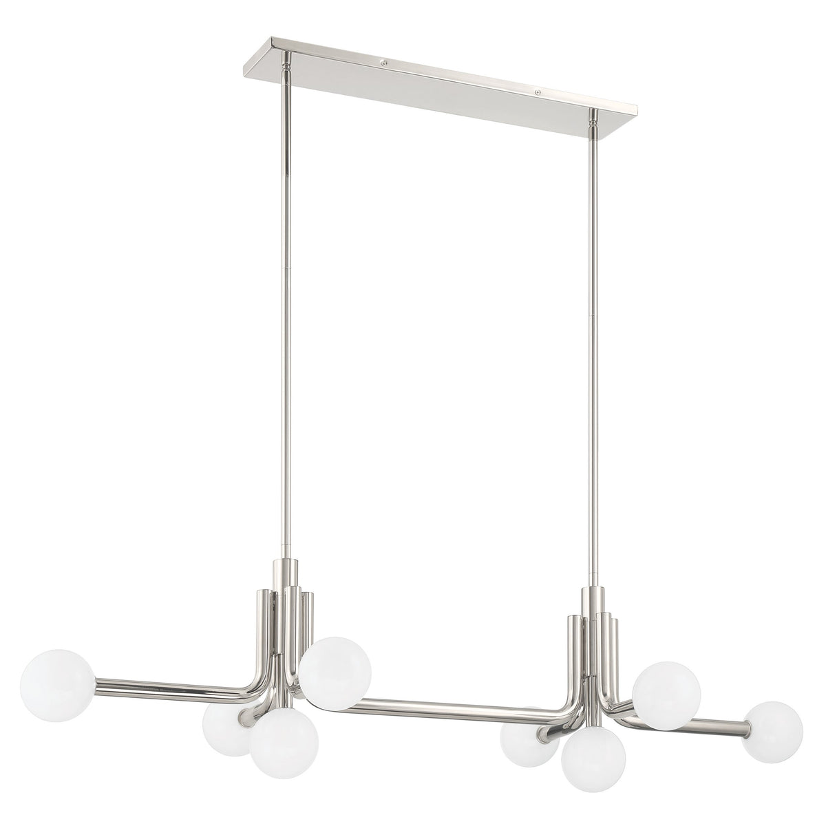 Stockholm 50" Linear Chandelier - Polished Nickel