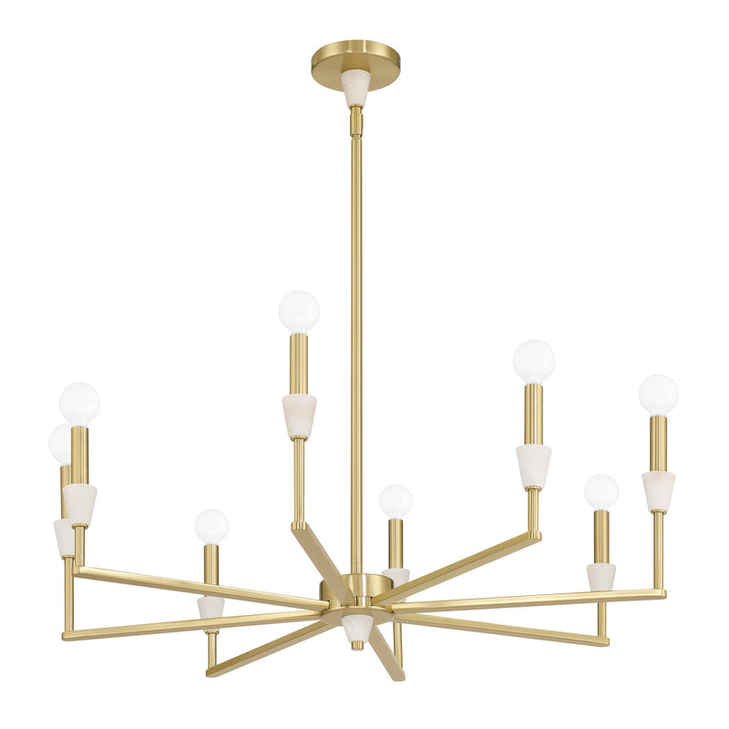 Montclair 32" Chandelier - Brushed Gold / Alabaster