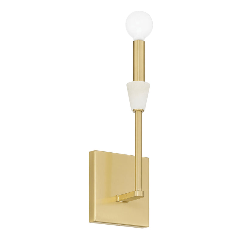 Montclair 12" Wall Sconce - Brushed Gold / Alabaster