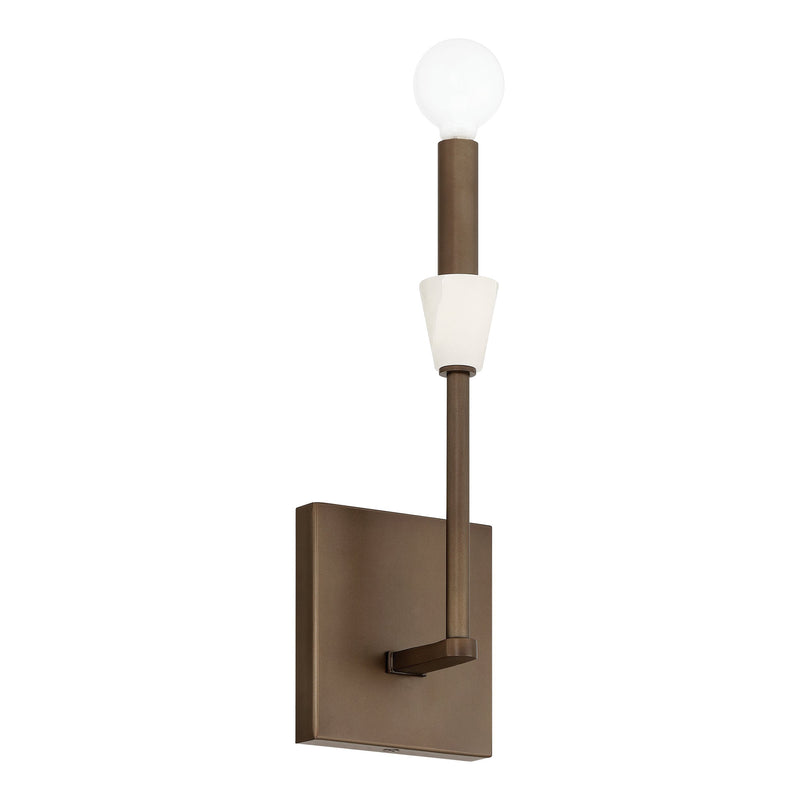 Montclair 12" Wall Sconce - Forged Bronze / Alabaster
