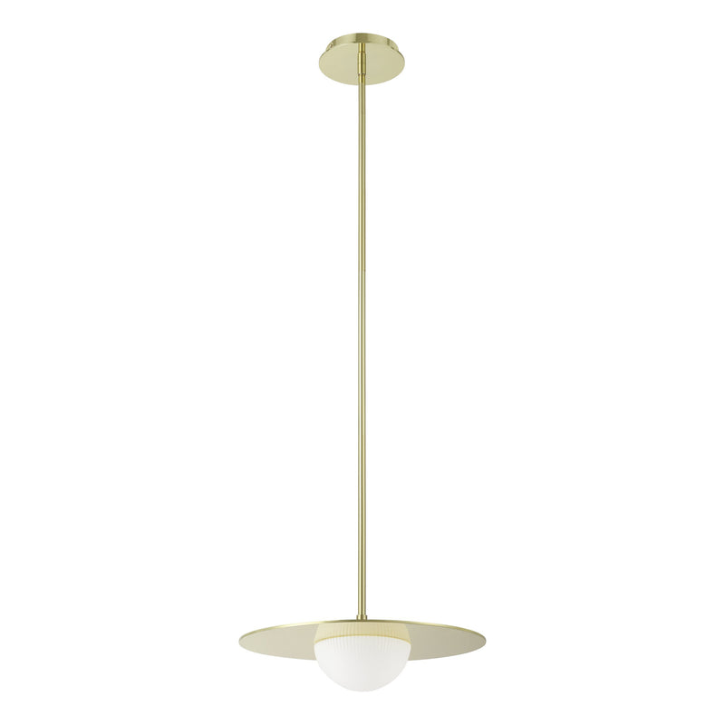 Solstice 16" 5CCT LED Convertible Pendant - Polished Brass