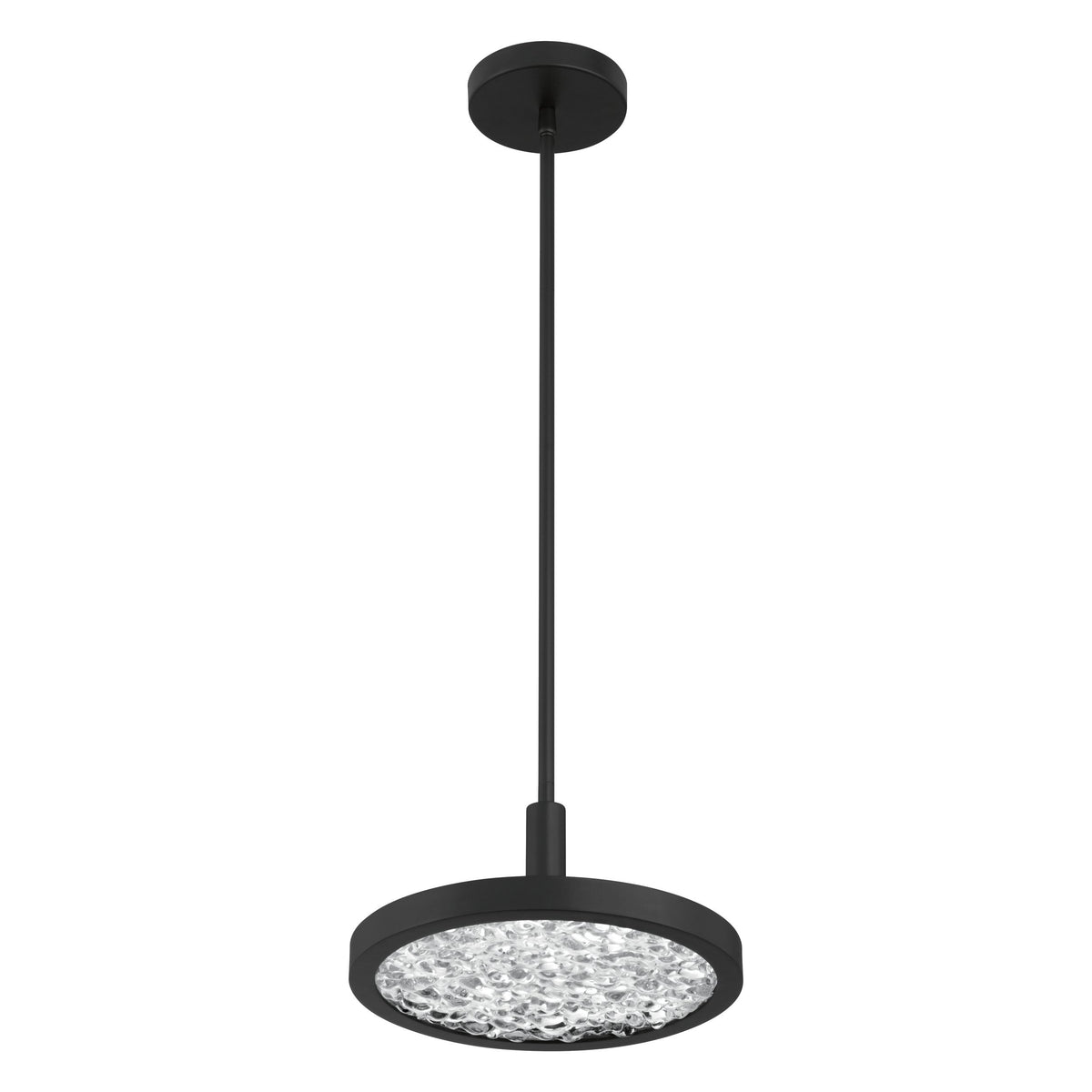 Courtney 12" 5CCT LED Convertible Pendant - Textured Black