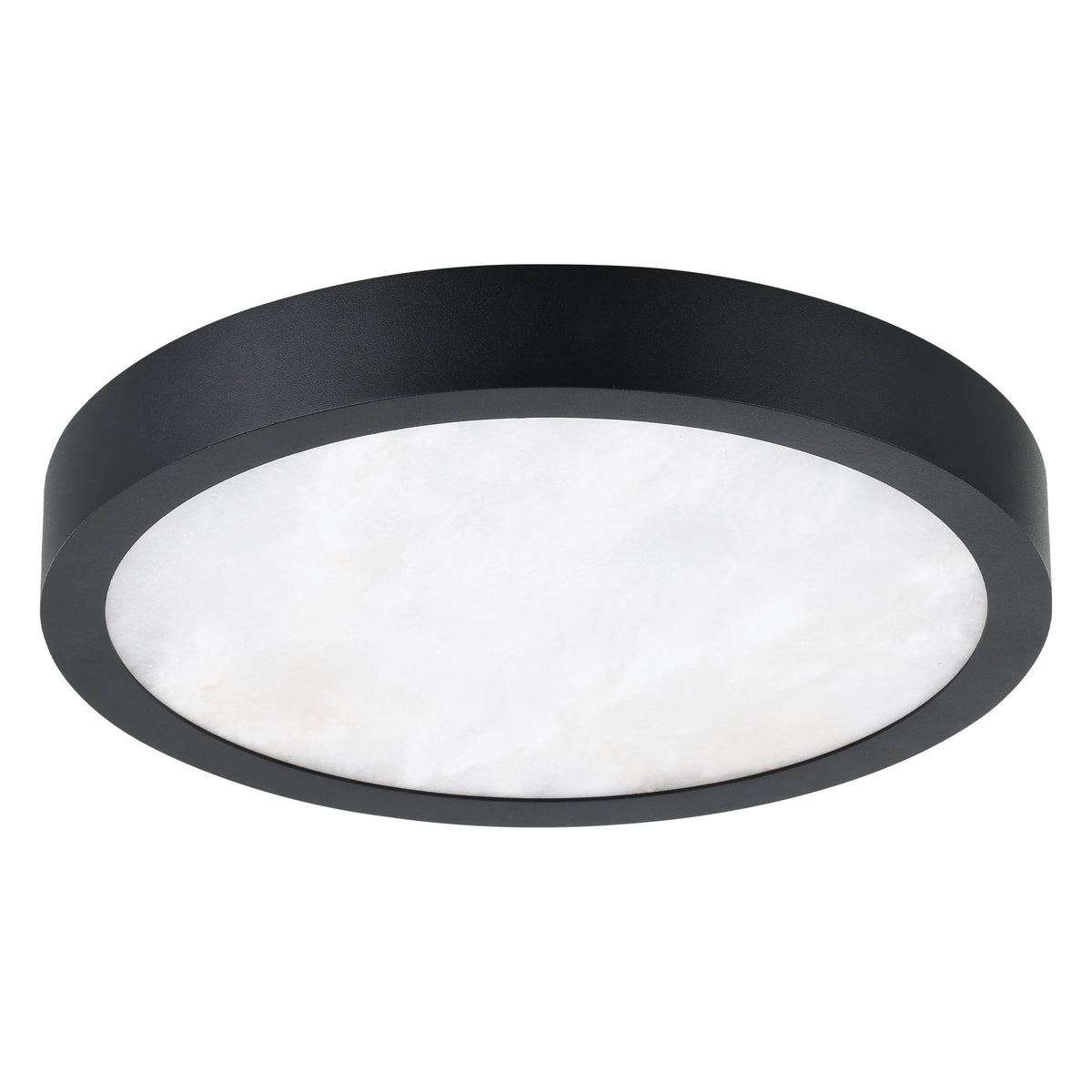 Argyle 12" 5CCT LED Flush Mount - Textured Black / Alabaster