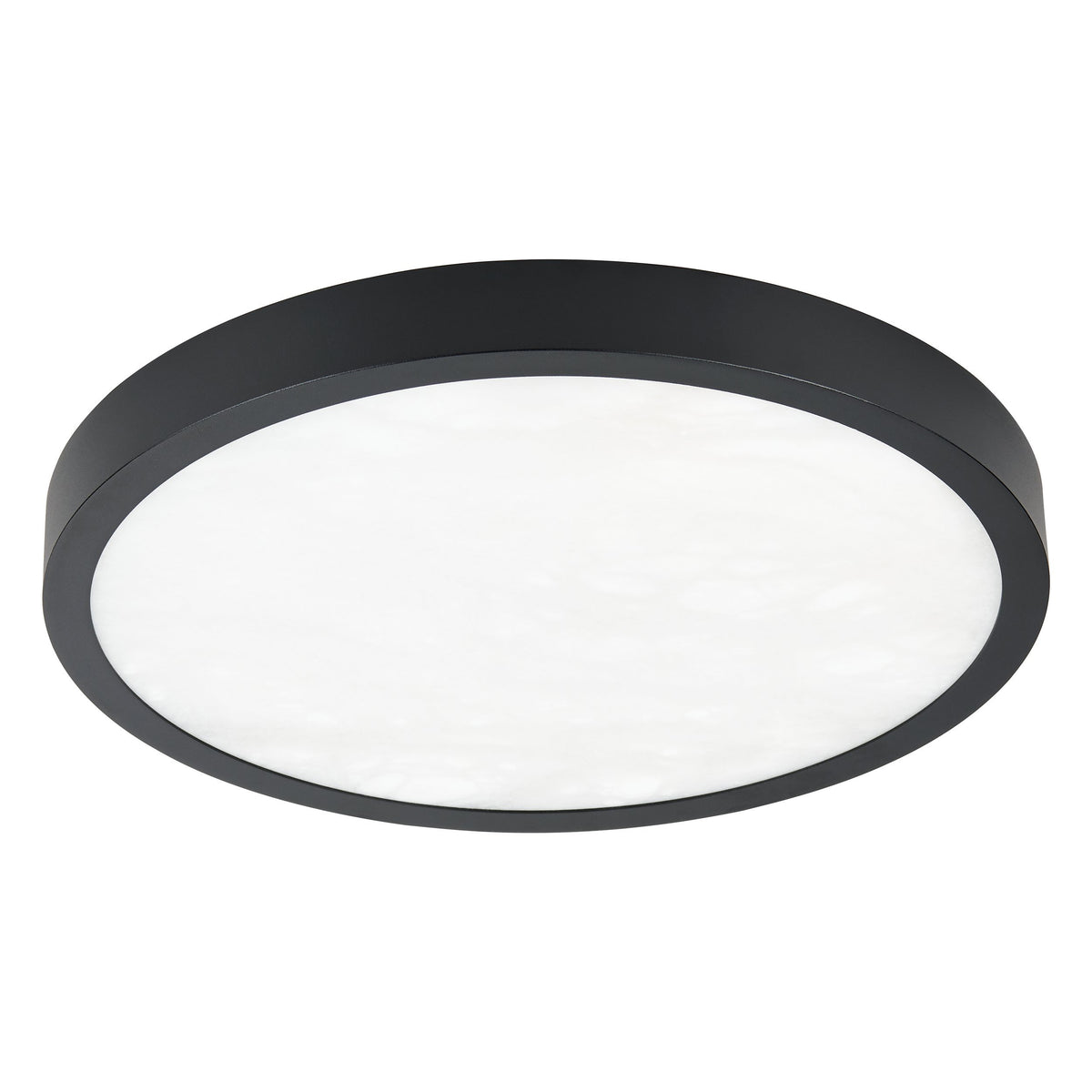 Argyle 16" 5CCT LED Flush Mount - Textured Black / Alabaster
