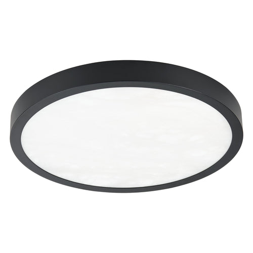 Argyle 16" 5CCT LED Flush Mount - Textured Black / Alabaster