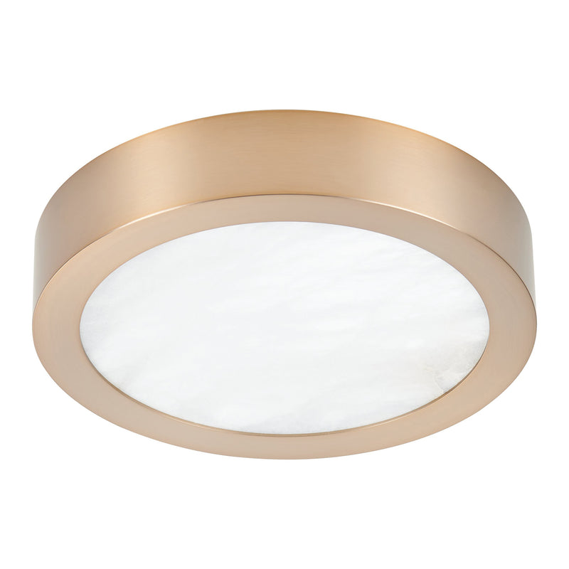 Argyle 8" 5CCT LED Flush Mount - Champagne Gold / Alabaster