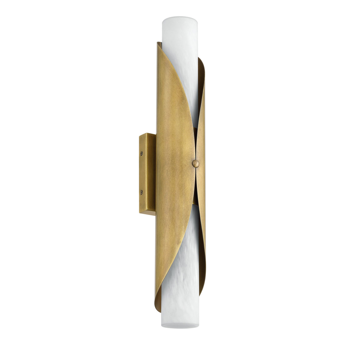 Crescendo 24" - Halogen Wall Sconce - Natural Brass / Alabaster