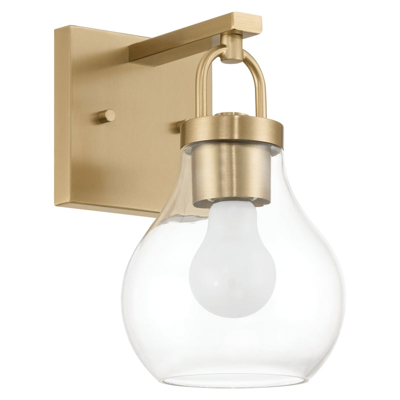 Mansfield 6" Vanity Light - Champagne Gold / Clear Glass