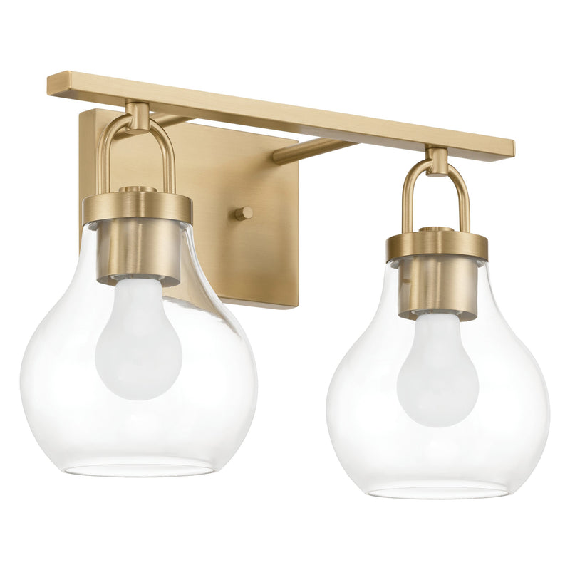 Mansfield 16" Vanity Light - Champagne Gold / Clear Glass
