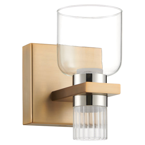 Amelia 4" 5CCT LED Vanity Light - Champagne Gold / Polished Nickel
