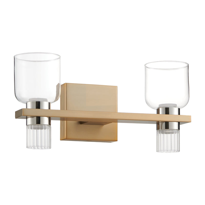 Amelia 15" 5CCT LED Vanity Light - Champagne Gold / Polished Nickel