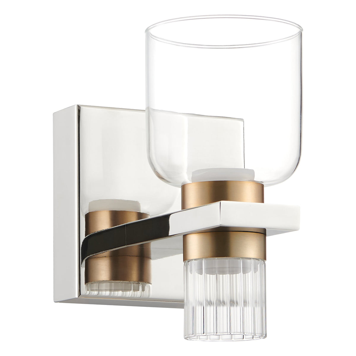 Amelia 4" 5CCT LED Vanity Light - Polished Nickel / Champagne Gold