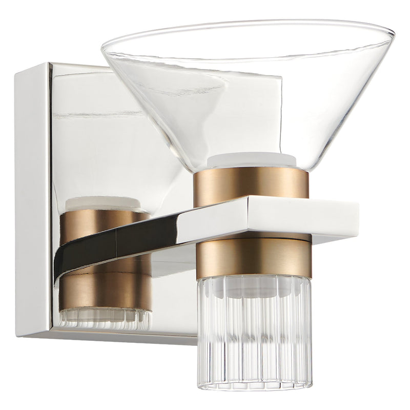 Blake 5" 5CCT LED Vanity Light - Polished Nickel / Champagne Gold