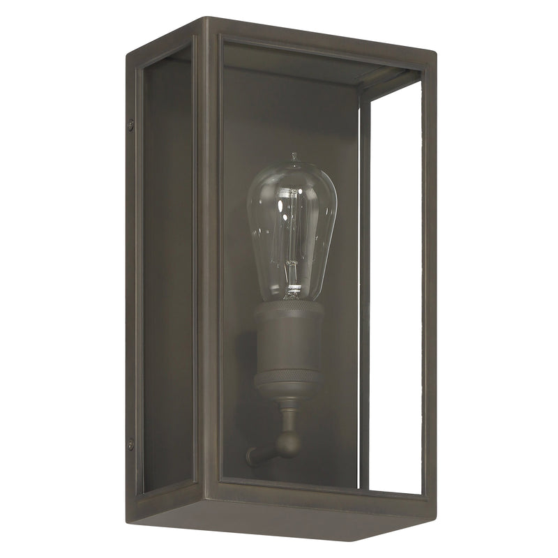 Hollis 12" Exterior Wall Sconce - Blackened Brass